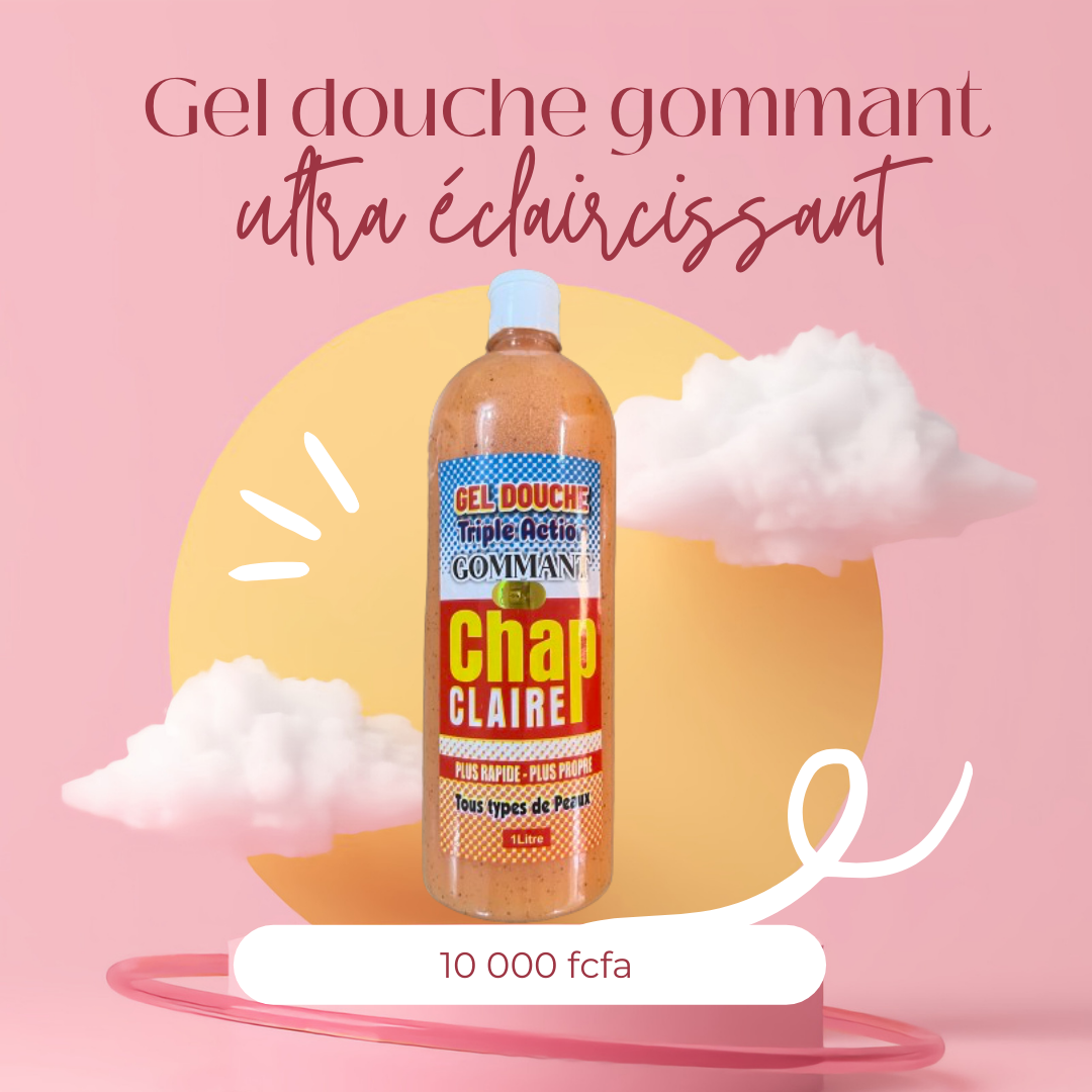Gel douche ultra éclaircissant gommant acide de fruits 1 litre chap