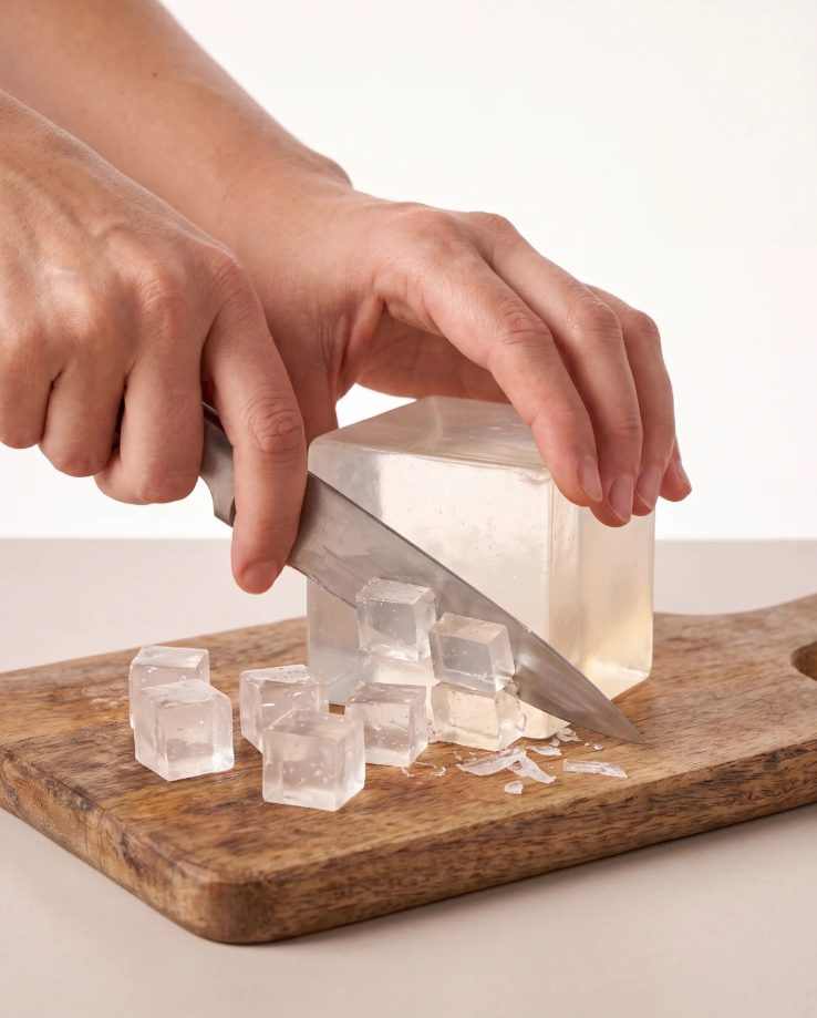 Base de savon transparente à fondre et verser (Melt & Pour) — Bloc 1 kg